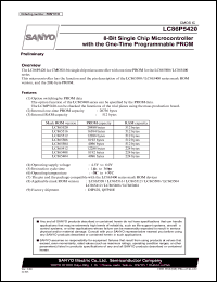datasheet for LC86P5420 by SANYO Electric Co., Ltd.