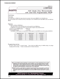 datasheet for LC86P6548 by SANYO Electric Co., Ltd.