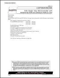 datasheet for LC877264A by SANYO Electric Co., Ltd.