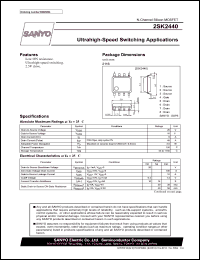 datasheet for 2SK2440 by SANYO Electric Co., Ltd.