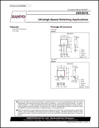 datasheet for 2SK2616 by SANYO Electric Co., Ltd.