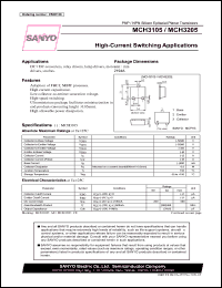 datasheet for MCH3105 by SANYO Electric Co., Ltd.