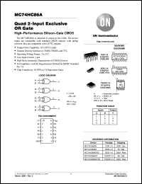 datasheet for MC74HC86AD by ON Semiconductor