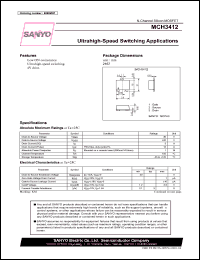 datasheet for MCH3412 by SANYO Electric Co., Ltd.