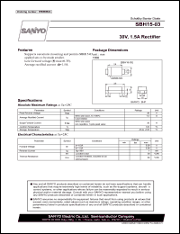 datasheet for SBH15-03 by SANYO Electric Co., Ltd.