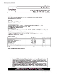 datasheet for ALP121AAX by SANYO Electric Co., Ltd.