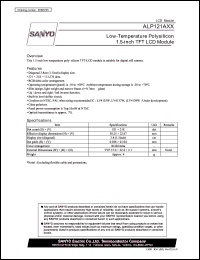 datasheet for ALP121AXX by SANYO Electric Co., Ltd.