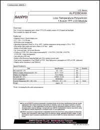 datasheet for ALP228CAXA by SANYO Electric Co., Ltd.