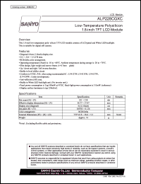 datasheet for ALP228CGXC by SANYO Electric Co., Ltd.