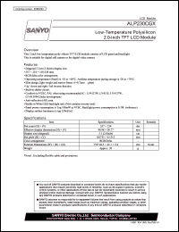 datasheet for ALP230CGX by SANYO Electric Co., Ltd.