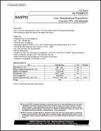 datasheet for ALP236FCX by SANYO Electric Co., Ltd.