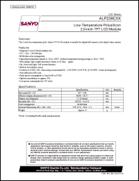 datasheet for ALP239CXX by SANYO Electric Co., Ltd.