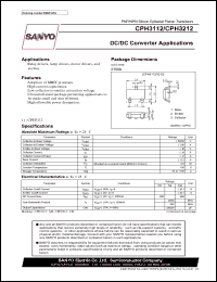 datasheet for CPH3212 by SANYO Electric Co., Ltd.