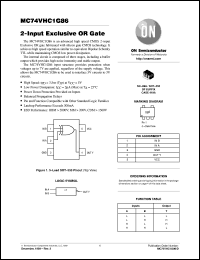 datasheet for MC74VHC1G86DFT1 by ON Semiconductor