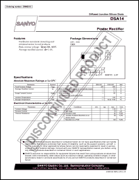 datasheet for DSA14C by SANYO Electric Co., Ltd.