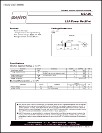 datasheet for DSA26G by SANYO Electric Co., Ltd.