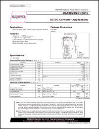 datasheet for 2SA2022 by SANYO Electric Co., Ltd.