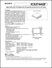 datasheet for ICX274AQF by Sony Semiconductor