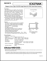 datasheet for ICX278AK by Sony Semiconductor