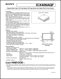 datasheet for ICX406AQF by Sony Semiconductor