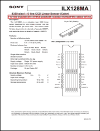 datasheet for ILX128MA by Sony Semiconductor