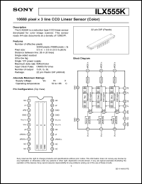 datasheet for ILX555K by Sony Semiconductor