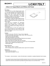 datasheet for LCX017DLT by Sony Semiconductor