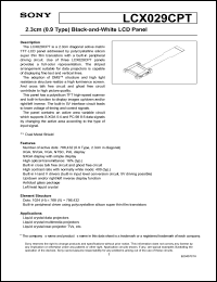 datasheet for LCX029CPT by Sony Semiconductor