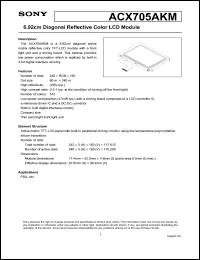 datasheet for ACX705AKM by Sony Semiconductor