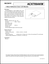 datasheet for ACX709AKM by Sony Semiconductor