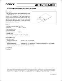 datasheet for ACX709AKN by Sony Semiconductor