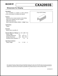 datasheet for CXA2093S by Sony Semiconductor
