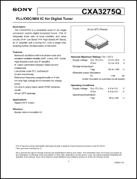 datasheet for CXA3275Q by Sony Semiconductor