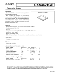 datasheet for CXA3621GE by Sony Semiconductor