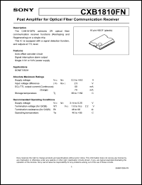 datasheet for CXB1810FN by Sony Semiconductor