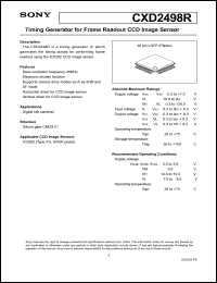 datasheet for CXD2498R by Sony Semiconductor