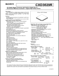 datasheet for CXD3029R by Sony Semiconductor