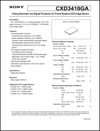 datasheet for CXD3410GA by Sony Semiconductor