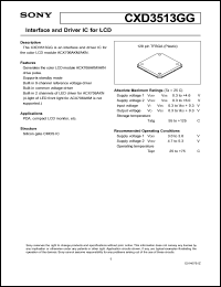 datasheet for CXD3513GG by Sony Semiconductor