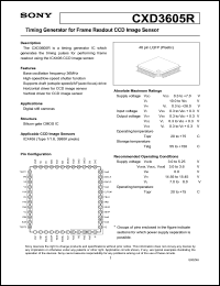datasheet for CXD3605R by Sony Semiconductor