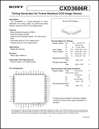 datasheet for CXD3606R by Sony Semiconductor
