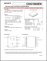 datasheet for CXG1082EN by Sony Semiconductor