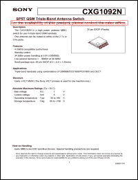 datasheet for CXG1092N by Sony Semiconductor