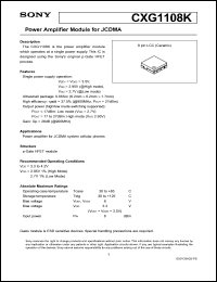 datasheet for CXG1108K by Sony Semiconductor