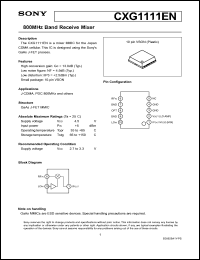 datasheet for CXG1111EN by Sony Semiconductor