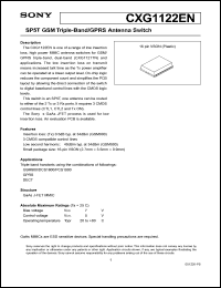datasheet for CXG1122EN by Sony Semiconductor
