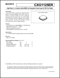 datasheet for CXG1125ER by Sony Semiconductor