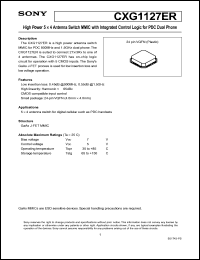datasheet for CXG1127ER by Sony Semiconductor
