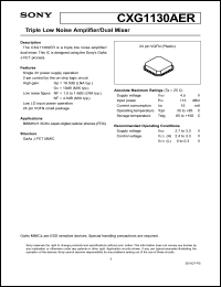 datasheet for CXG1130AER by Sony Semiconductor