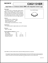 datasheet for CXG1131ER by Sony Semiconductor